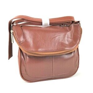 Organizzi Leather Expandable Boho Saddle Satchel Shoulder CrossBody Bag Purse BN